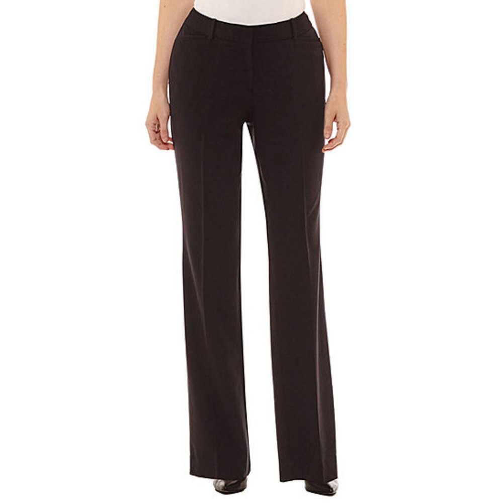 Worthington Womens Curvy Fit Perfect Trousers Tall in Navy New  With Tags
